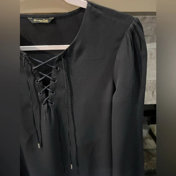 Mossimo Dutti size Small dark navy long sleeve sheath dress - Picture 5 of 7